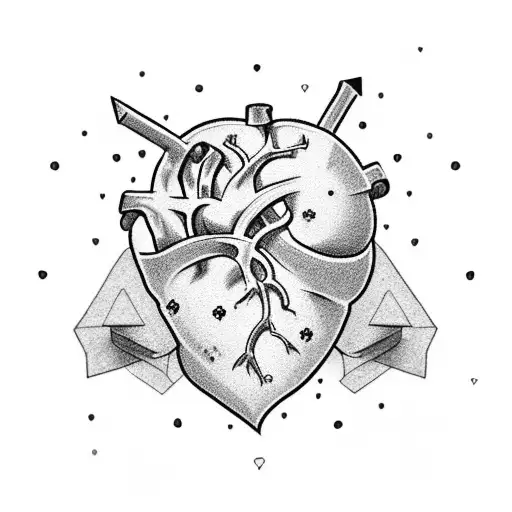 cold heart tattoo design idea