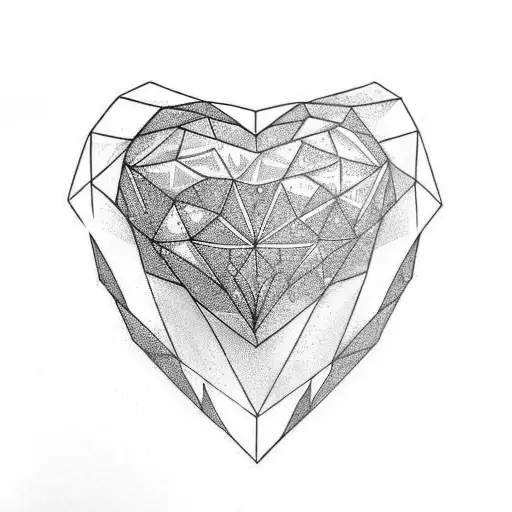 ice heart  tattoo design idea