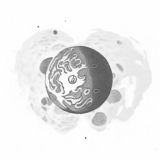 pluto planet tattoo design idea