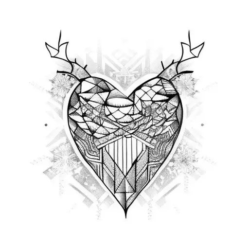 frozen heart tattoo design idea