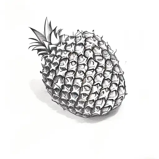 Pineapple tattoo design idea