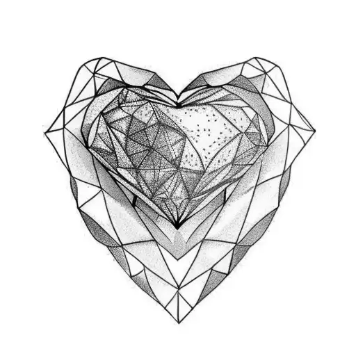ice heart  tattoo design idea