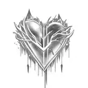 frozen heart tattoo design idea
