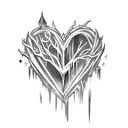 frozen heart tattoo design idea
