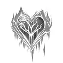 frozen heart tattoo design idea