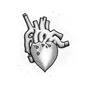 cold heart tattoo design idea
