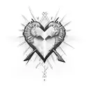 cold heart tattoo design idea