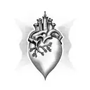 cold heart tattoo design idea