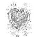 frozen heart tattoo design idea