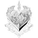 frozen heart tattoo design idea