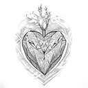 frozen heart tattoo design idea