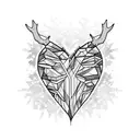 frozen heart tattoo design idea