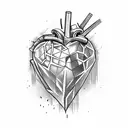 frozen heart tattoo design idea