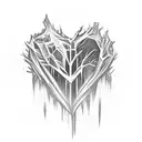 frozen heart tattoo design idea