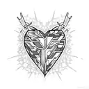 frozen heart tattoo design idea
