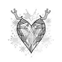 frozen heart tattoo design idea