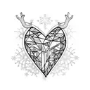 frozen heart tattoo design idea