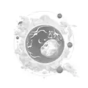 planet pluto tattoo design idea