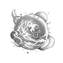planet pluto tattoo design idea
