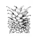 Pineapple tattoo design idea