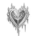 frozen heart tattoo design idea