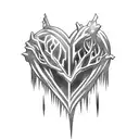 frozen heart tattoo design idea
