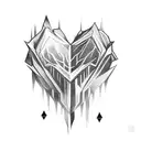 frozen heart tattoo design idea