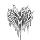 frozen heart tattoo design idea