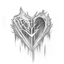 frozen heart tattoo design idea