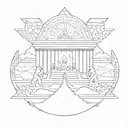 Sumerian civilization tattoo design idea