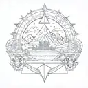 Sumerian civilization tattoo design idea