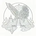 Sumerian civilization tattoo design idea