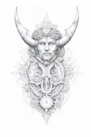 Nordic style, roman numerals tattoo design idea