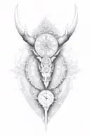 Nordic style, roman numerals tattoo design idea