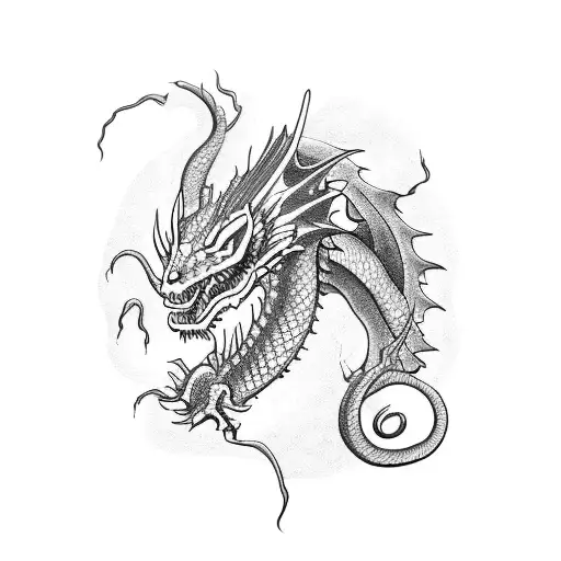 Kill Me Dragon tattoo design idea