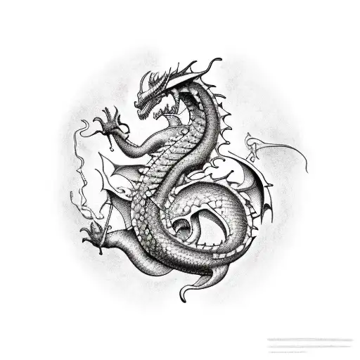 Kill Me Dragon tattoo design idea