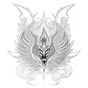 A mesmerizing tattoo depicting a dragon and a phoenix in a symbolic representation of power and rebirth tattoo design idea