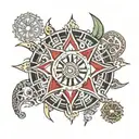 Alibata Name Circle  Central Element: In the center, you can have a meaningful symbol such as a sun, heart, or a cultura tattoo design idea