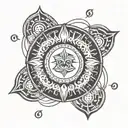 Alibata Name Circle  Central Element: In the center, you can have a meaningful symbol such as a sun, heart, or a cultura tattoo design idea