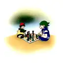 totodile and cyndaquil playing chess tattoo design idea