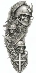 military tattoo design medic and angels tattoo design idea