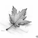 Maple Leaf tattoo design idea