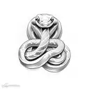 snake biting heart tattoo design idea