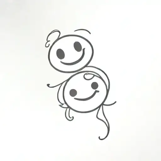 happy sad emoji made tattoo design idea