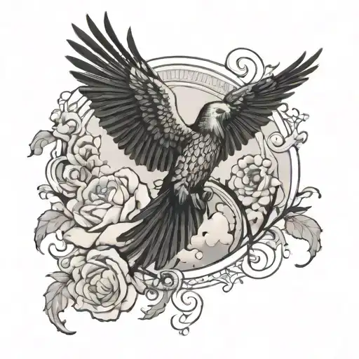 Can you create me a black and white sleeve around the forearm tattoo with clouds, 2 holy spirit birds and greek philosop tattoo design idea