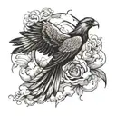 Can you create me a black and white sleeve around the forearm tattoo with clouds, 2 holy spirit birds and greek philosop tattoo design idea