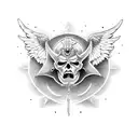 Angel and demons tattoo design idea