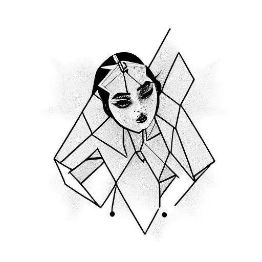 dancing girl tattoo design idea