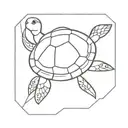 flying turtule tattoo design idea