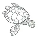 flying turtule tattoo design idea